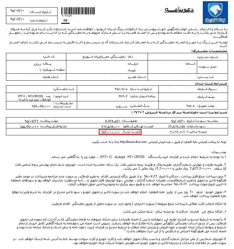  قیمت نهایی h30کراس ایران خودرو مشخص شد 
