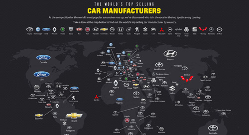  تویوتا ، پرفروش‌ترین برند خودرویی در 49 کشور مختلف دنیا  