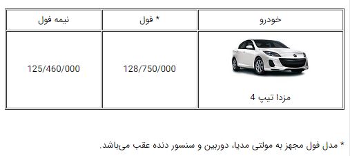  اعلام قیمت جدید خودروی مزدا3 با مدل 97  