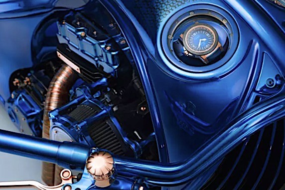  گران‌ترین موتورسیکلت دنیا ؛ هارلی دیویدسون جواهرنشان نسخه آبی 
